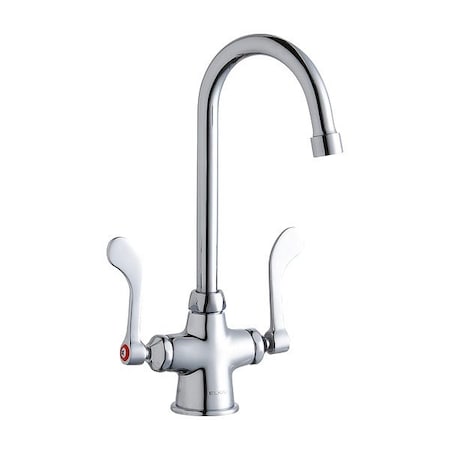 Elkay Handle-Operated Faucet, Manual, Gooseneck LK500GN05T4