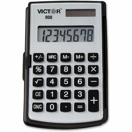 Victor Technology Portable Calculator, 2.8" W, 0.3 "H 908