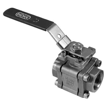 Hoke 7500 Series 3-Piece Full Port Ball Valves, 3/8in FNPT x  3/8in FNPT, 3000 PSI 7520F6Y