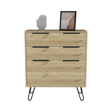 Homeroots 30" White Three Drawer Dresser 544024