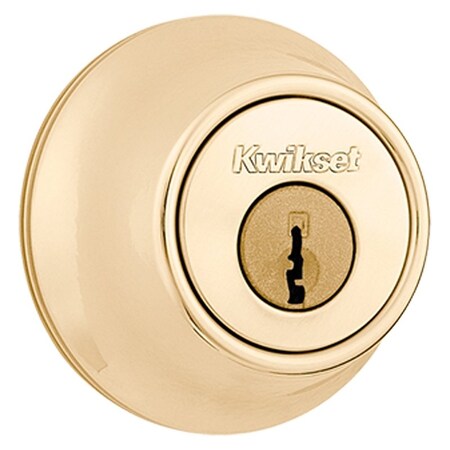 Kwikset Deadbolt, Polished Brass, 238 to 234 in Backset, K3 Keyway 6603RCALRCSK3BX