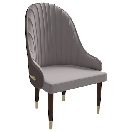 Leisuremod Elara Collection Wooden Dining Chair in Two-Tone Taupe EC59TP