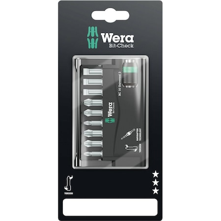 Wera Bit-Check 10 Universal 3 SB, 10 pieces 5073410001