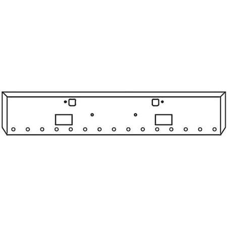 Replacement For Peterbilt 388 Year 2009 20In Chrome Boxed End Bumper 10 Gauge W/Tow 17 2In Square F
