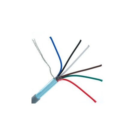 Cable Wholesale Shielded Security/Alarm Wire, Gray, 18/6 (18AWG 6 Conductor), Stranded, CM / Inwall rated, 10K5-56212MH