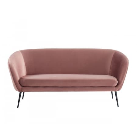 Homeroots 75" Coral Sofa With Black Legs 480909
