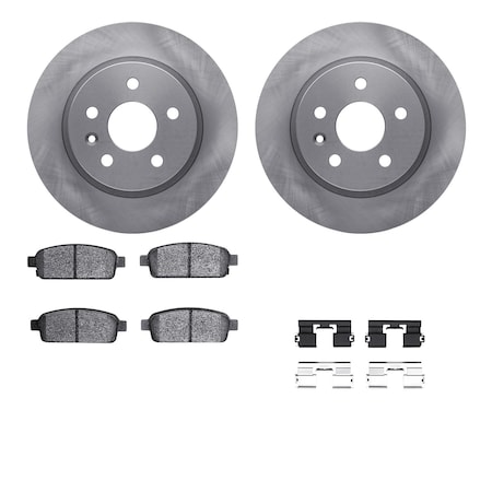Dynamic Friction Co DFC Brake Rotor with 5000 Brake Pads and Hardware Kit 6512-45142