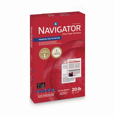Navigator Paper, 20lb., 97Br, 11"x17", Brown, PK5 NMP1720