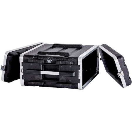 Deejay Led Fly Drive Case 4u Space ABS Molded for Tough Durable Interior and Exterior Case For 19-Inch Amplifi TBH4UABS