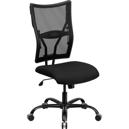 Flash Furniture Contemporary Chair High Back Chair, Big and Tall, Black, 17-1/2" to 20-3/4" Height, Foam, Black WL-5029SYG-GG