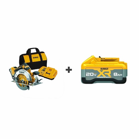 Dewalt MAX 7 1/4 INCH CIRC SAW TL KIT 20V DCS590WW1/DCB2108