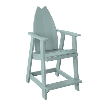 Polybird SURFBOARD BALCONY CHAIR - TAIL.        SAGE POLYBIRD P82