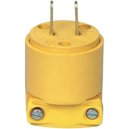 Eaton Wiring Devices Straight Blade Plug, 1-15P, 15 A, 125V AC, 2 Pole, Screw Terminals, Non-Grounded 4862-BOX