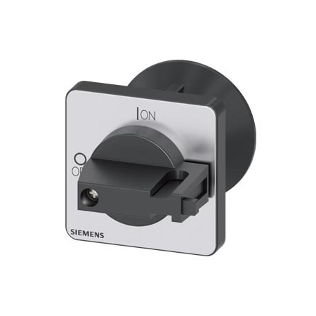 Siemens selector switch, black 48x48 mm Front plate mounting Central hole mounting 3LD9343-4C