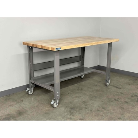 Stackbin Workbench, Mobile, Height, Adj. M7230-3512-BK