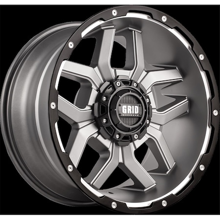 Hard Top 118952A87 18 x 9 in. GD10 Wheel with Black Lip, Matte Anthracite HA1371074