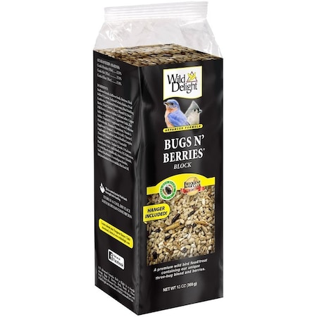 Wild Delight Bugs N' Berries Wild Bird Food, 12 oz Block 388310
