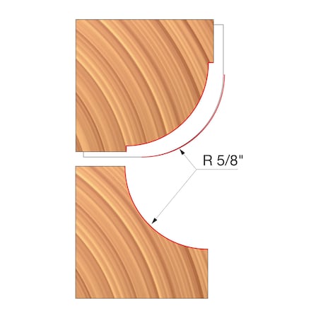 Freud 4-11/16in. x 1-35/64in. x 1-1/4in. Combination Convex & Concave Cutters UP137-IC