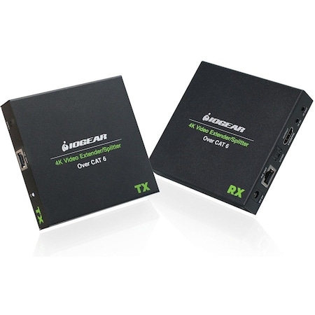 Iogear 4K Video Extender/Splitter over Ethernet Kit; Up to 230 GVE4K60KIT GVE4K60KIT