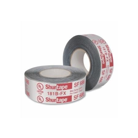 Shurtape ShurMASTIC SF 686 Butyl Foil Tape, 3 in W, 100 ft L, 17 mils, Silver Printed, 16PK 689-111163