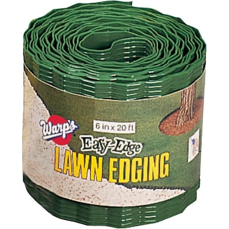 Warps Easy-Edge LE-620-G Lawn Edging, 20 ft L, 6 in H, Plastic, Green LE620G