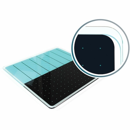 Floortex Board and wall fixing, 14 in, Tempered Glass Frame, Teal FCVGM1414TP