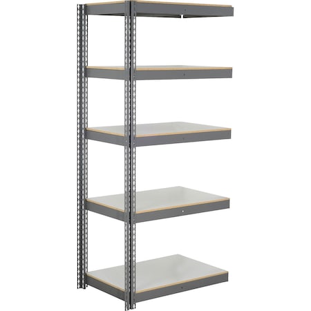 Global Industrial 5 Shelf, Heavy Duty Boltless Shelving Add On, 36"Wx24"Dx60"H, Laminate Deck B3153062
