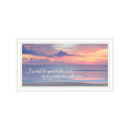 Homeroots Rest of My Sunsets White Framed Print Wall Art 530004