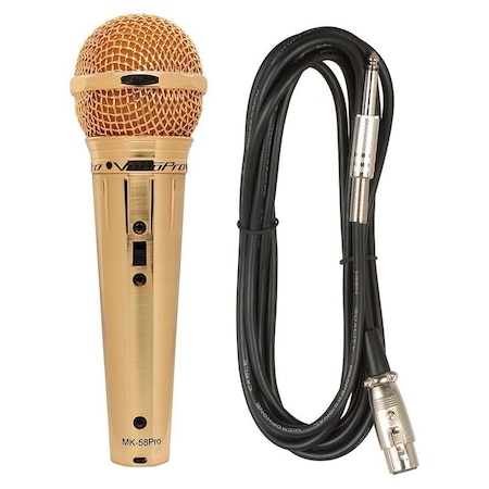 Vocopro Gold Finish Professional Vocal Microphone MARK-58PRO