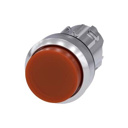 Siemens Illuminated pushbutton, 22 mm, round, metal, shiny, amber 3SU1051-0BB00-0AA0-ZY12