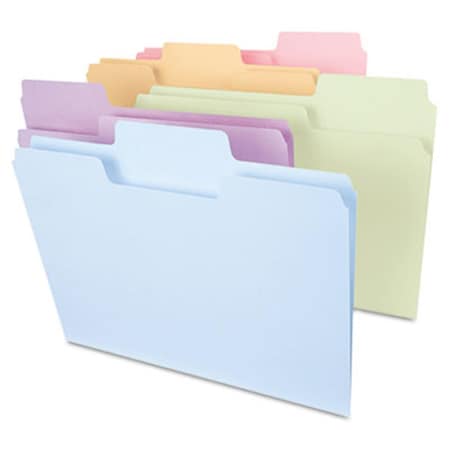 Smead SuperTab File Folders- 1/3 Cut- Top Tab- Letter- Assorted Colors, 100PK 11961