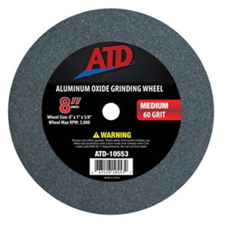 Atd Tools Replacement 8 In. Medium Grit Grinding Wheel ATD-10553