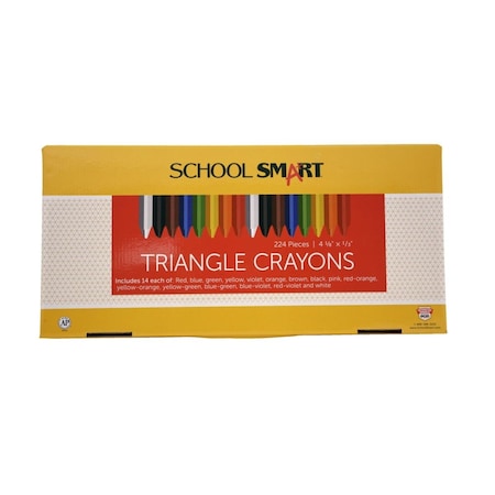 The Pencil Grip Pencil Grip School Smart Triangle Crayon, Set of 224, 224PK 1593525