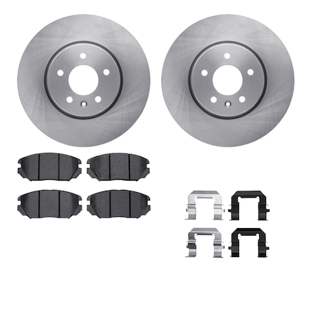 Dynamic Friction Co DFC Brake Rotor with 5000 Brake Pads and Hardware Kit 6512-46267