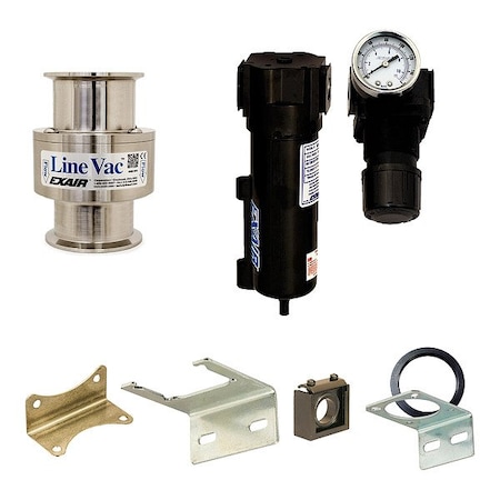 Exair SS Sanitary Flange Line Vac Kit 163300-316