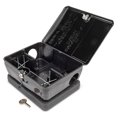 Jt Eaton Super Strongbox Tamper Resistant Bait Station with Paver, Black Powder Coating 912PAV-BK