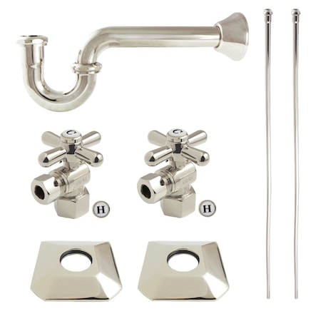 Kingston Brass Plumbing Sink Trim Kit with P-Trap, Polished Nickel KPK130P6