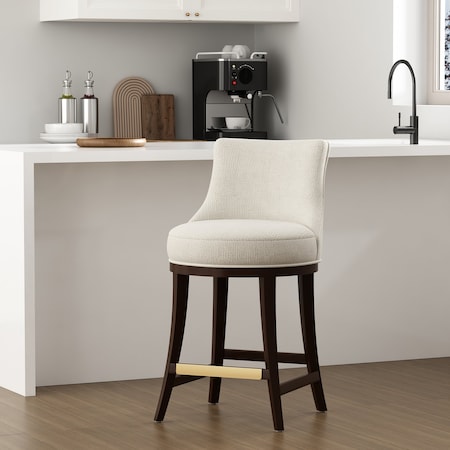 Manhattan Comfort Lucia Counter Stool in Natural CS022-NA