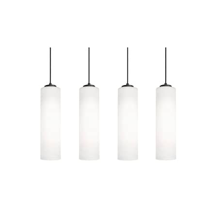 Afx Leo 4-Light Linear Pendant, 120V, 60W, Black LEOP0412MBBKLNR4