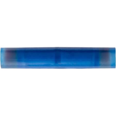 Auveco Heatless Moisture Resistant Butt Connector 16-14 Gauge, Blue, 10PK 25020