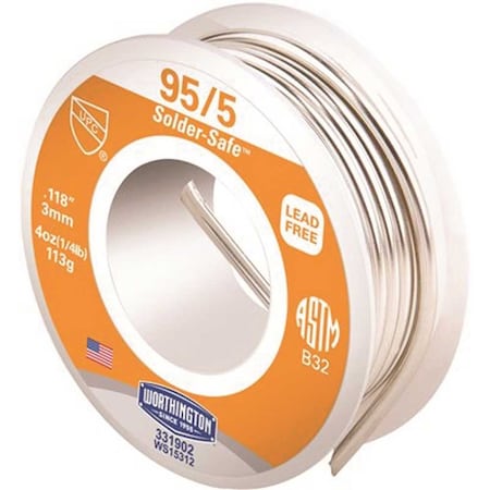 Worthington 4 oz. 0.118 in. 95/5 Lead-Free Solder 331902