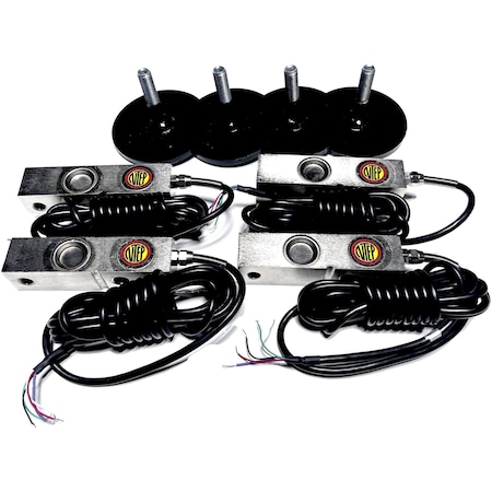 Selleton Scales Stainless Steel Shear Beam Load Cell with Rigid Feet, 4 in Diameter, 4PK GX-1-5K-4R-SS