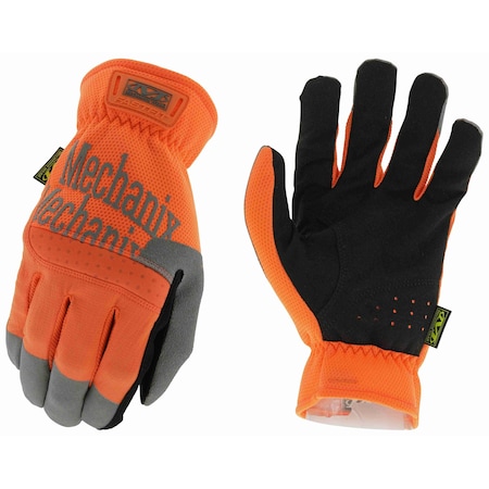Mechanix Wear Hi-Viz FastFit(R) Mechanics Gloves, Synthetic Leather Palm, TrekDry Back, 9, Orange SFF-99-009