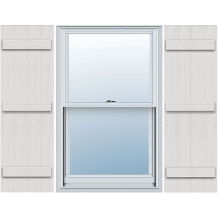 Ekena Millwork Timberthane Faux Rustic Four Board Joined Board-n-Batten Faux Wood Shutters, 21 1/2W x 77H, PR FBJ06S21X077RUF