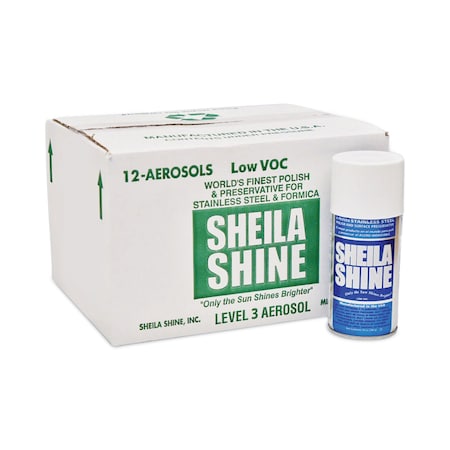 Sheila Shine Low Voc Stainless Steel Cleaner & Polish, 10 oz Can, PK12 SSCA10