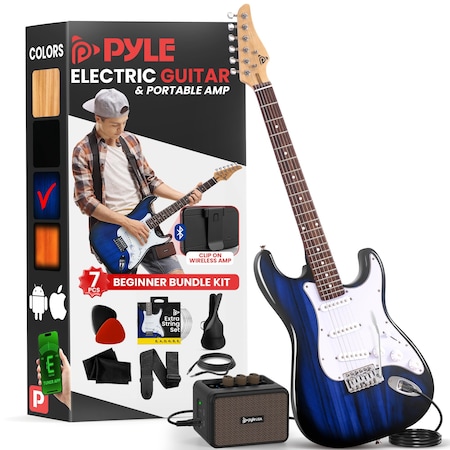 Pyle Electric Guitar and Amp Kit PEGKT400BL