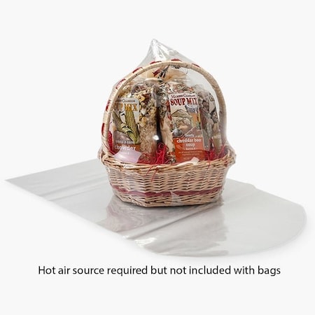 Nashville Wraps Dome Shrink Basket Bags, 14x20, 100PK SB12C