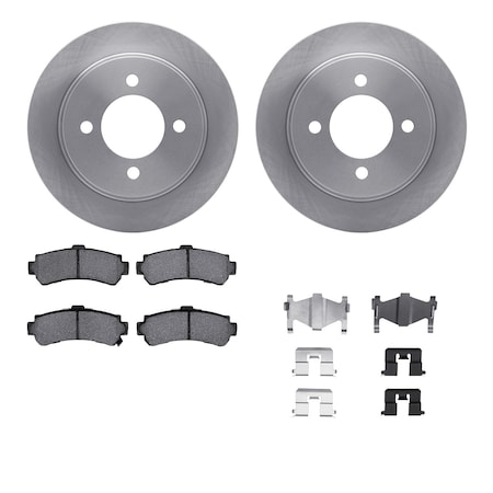 Dynamic Friction Co DFC Brake Rotor with 5000 Brake Pads and Hardware Kit 6512-67267
