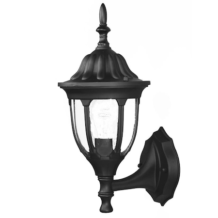 Homeroots Matte Black Clear Glass Swing Arm Wall Light 398574