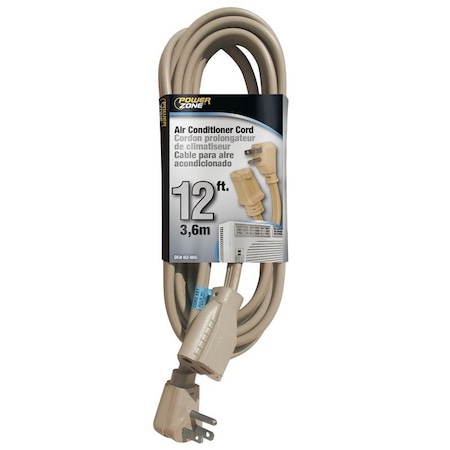 Powerzone SPT-3 Extension Cord, 14 AWG, Indoor, 14/3, Beige, Vinyl OR681512